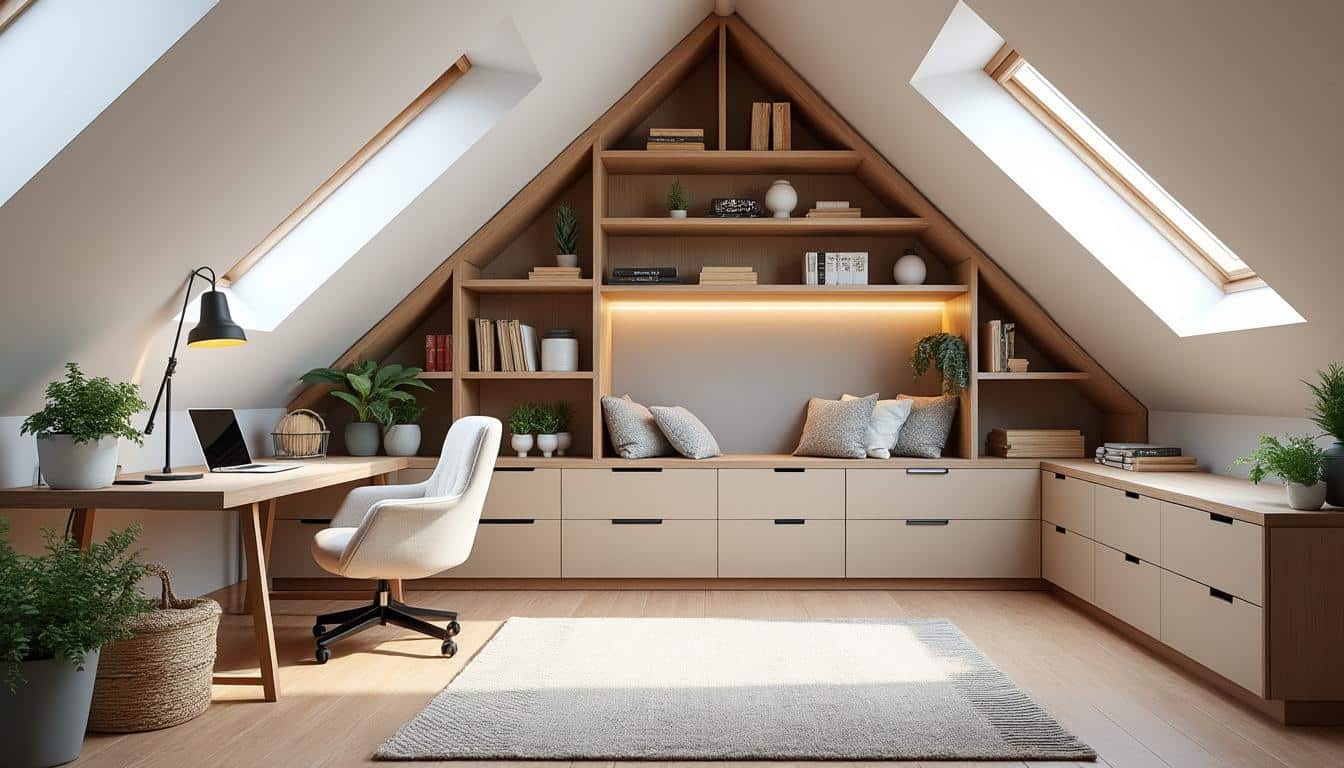 découvrez des astuces rares et efficaces pour l'aménagement de combles et optimisez chaque centimètre de votre espace sous toiture.