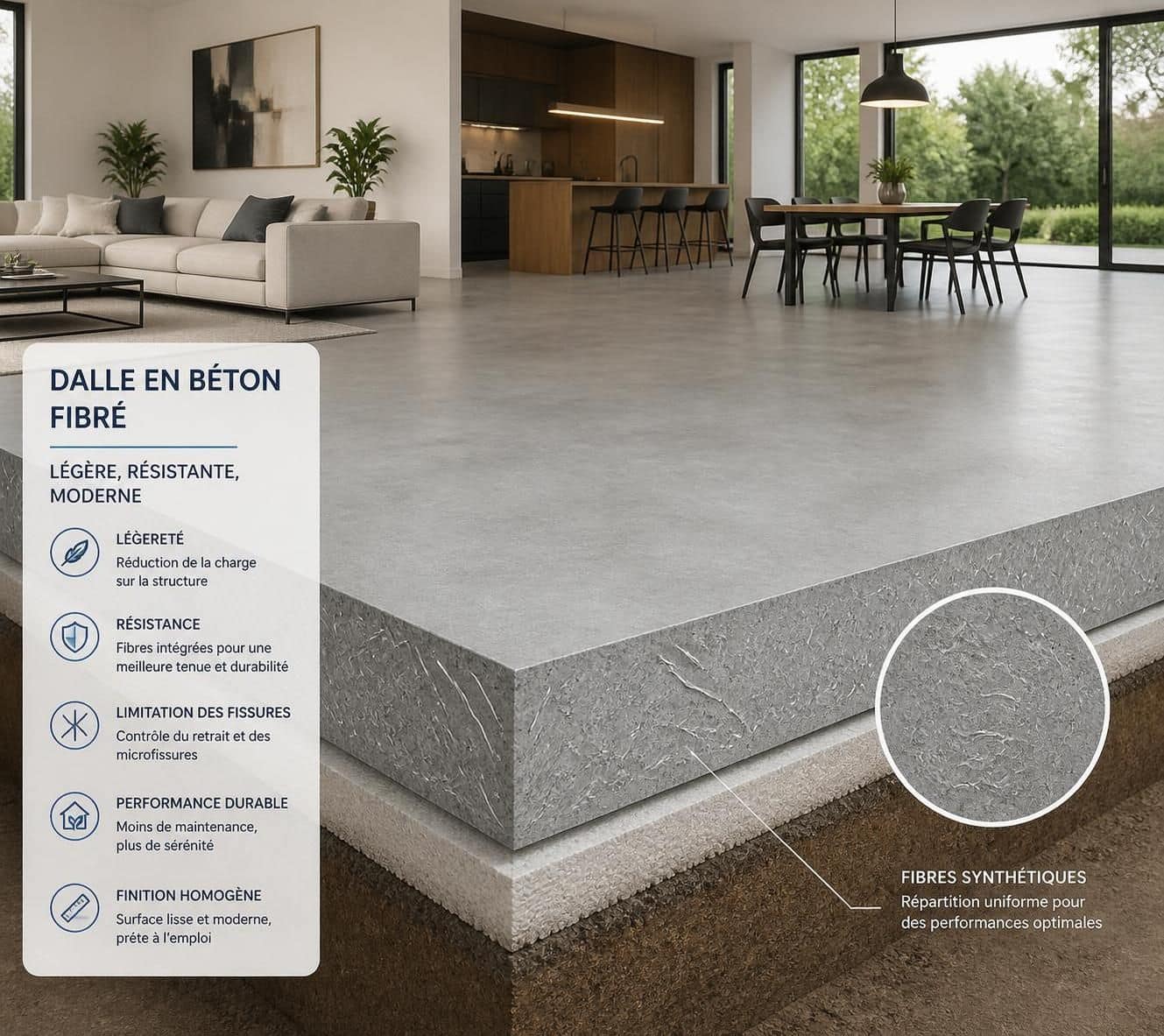 d&eacute;couvrez les usages rares du b&eacute;ton fibr&eacute; en construction r&eacute;sidentielle et ses avantages sp&eacute;cifiques pour des projets innovants et durables.